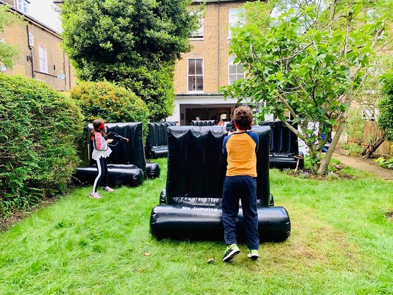 Inflatable obstacle hire for laser tag